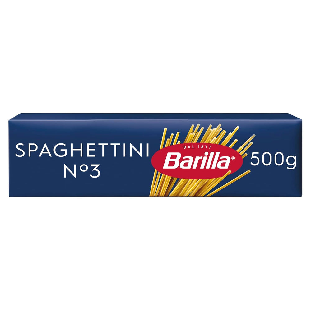 Pasta Barilla Classic Spaghettini Nr. 3 hochwertiger Hartweizen, immer al dente (1 x 500 g)