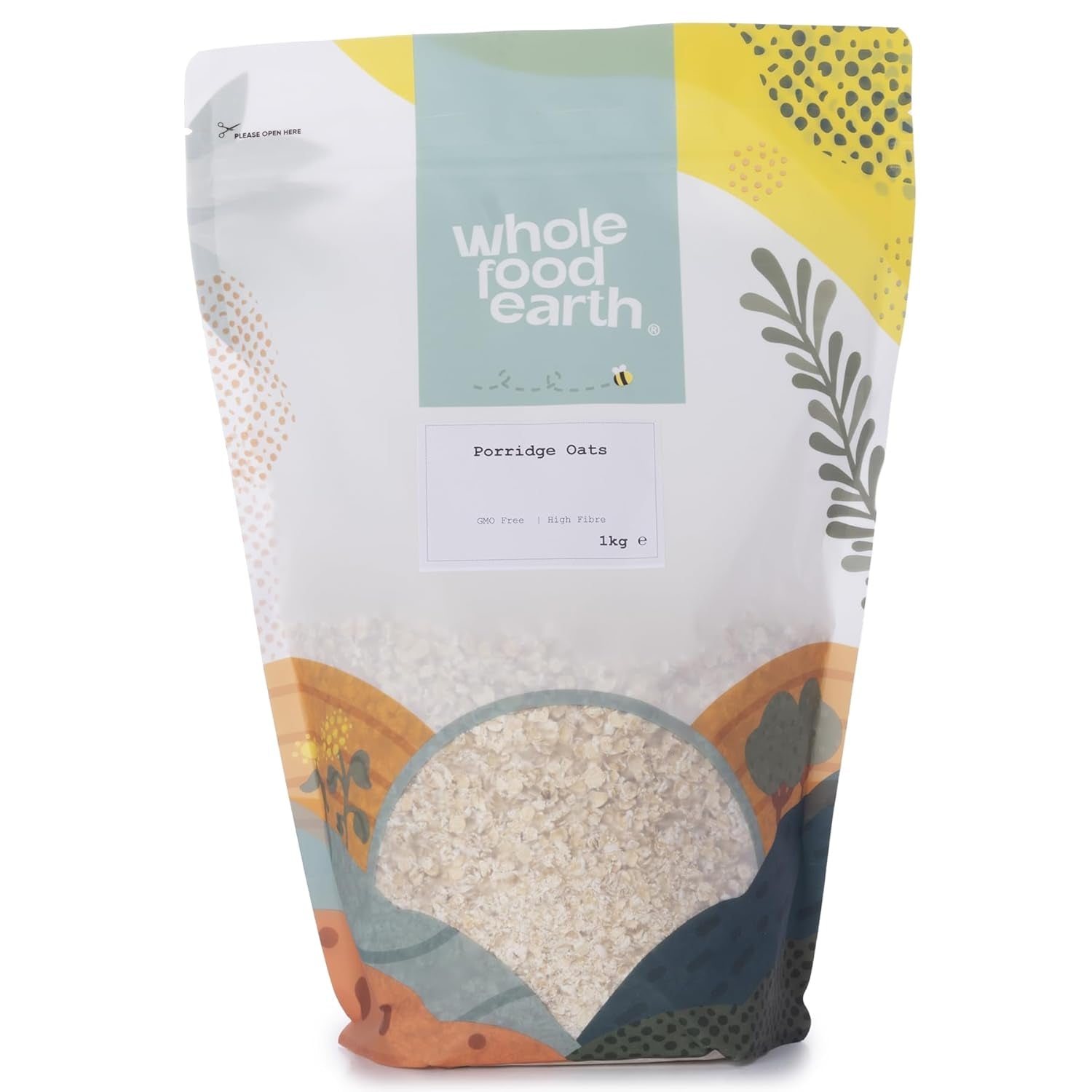 Wholefood Earth - Bio-Haferbrei 3 kg | GVO-frei | Vegan | Reich an Ballaststoffen