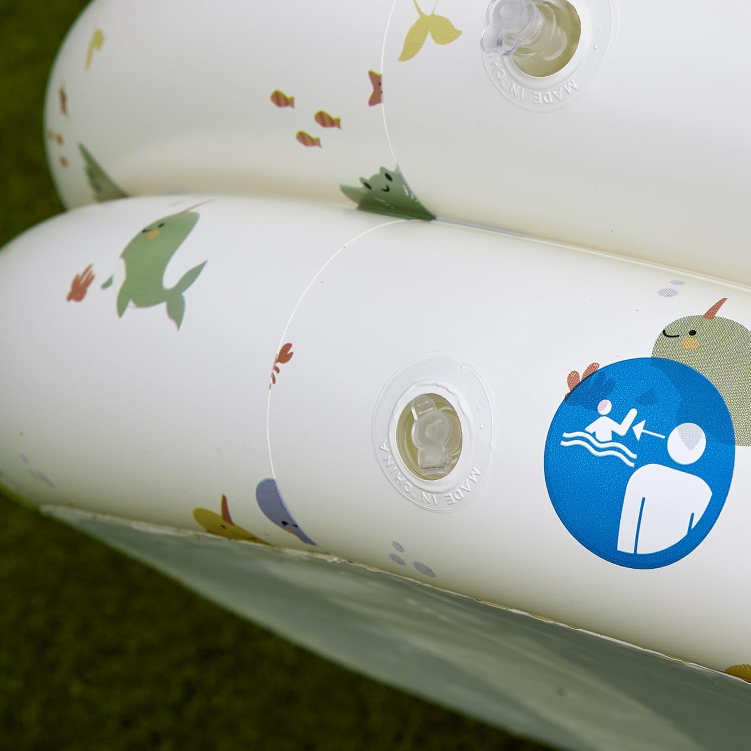 Miniland – Aufblasbares Babybecken 100 cm, kompaktes und sicheres rundes Babybecken