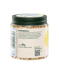 Fuchs Gewürze - Citronensalz | Toppingsalz mit Pyramidenflocken & Zitrone | Knusprige Verfeinerung für Fisch und Gemüse | Zitronensalz in Premium-Qualität | 60 g im wiederverschließbaren Gewürzglas