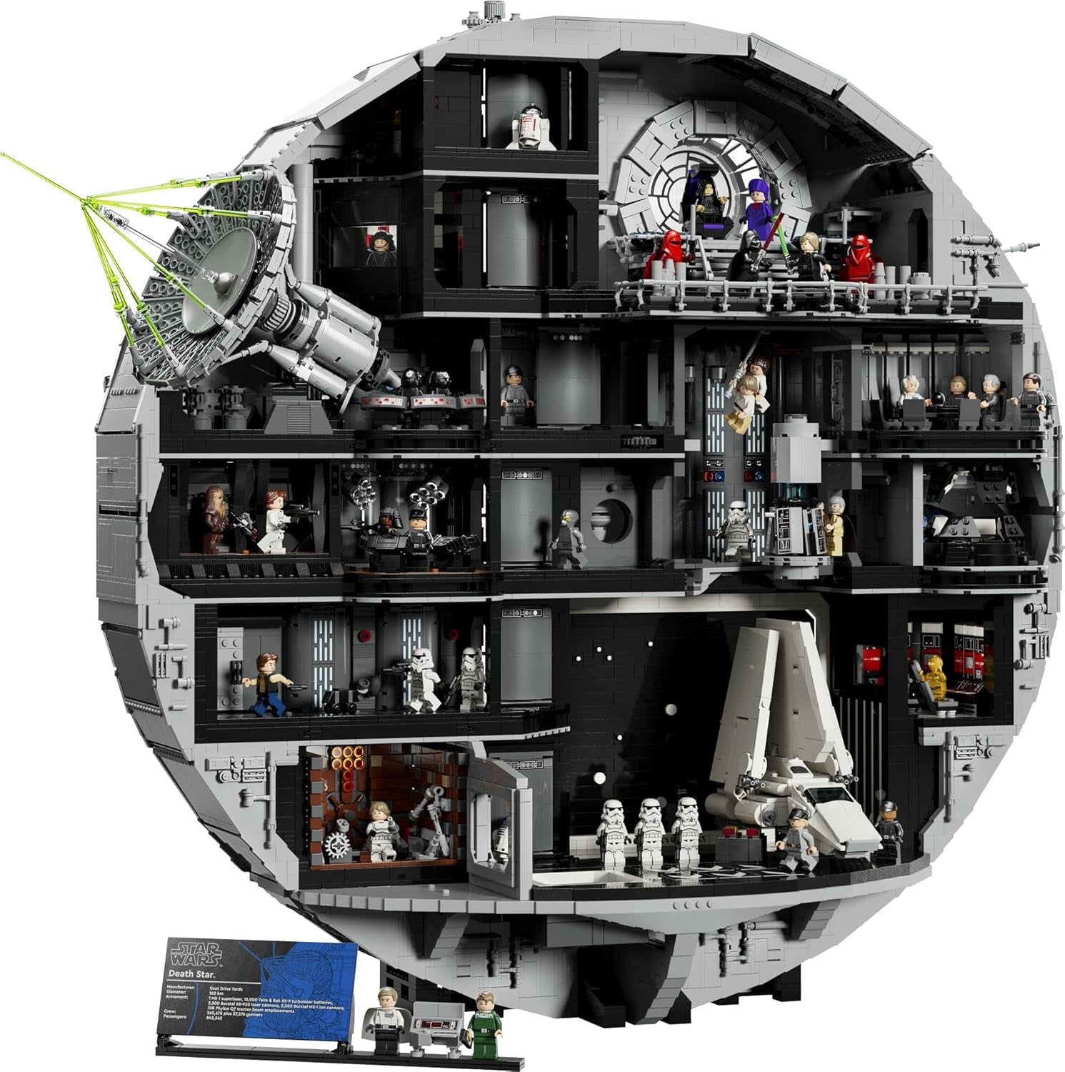 LEGO Star Wars Todesstern - Bauset für Erwachsene - Interaktives UCS-Ausstellungsmodell mit 36 ​​​​Minifiguren inkl. Luke Skywalker, Han Solo & Darth Vader – Geschenk für Männer, Frauen und Fans – 75419