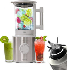 Cecotec Standmixer Grand Katana 2700MAX Total Destroy W. Maximalleistung 2700W, Gegenläufige Technologie, 8-Klingen-Messer Mit Schwarzer Titanbeschichtung, Thermoresistenter Krug 1,8L Mama si Copilul Naty Shop Weiss