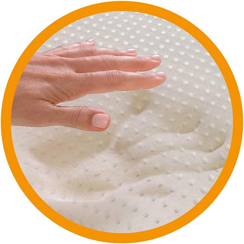 Pernă ortopedică de susținere a gâtului - Aloe organică - Pernă viscoelastică Aloe Vera 14 cm înălțime 100% bumbac acoperire Visco pernă - Pernă cu spumă de memorie - Made in Italy Perne standard Naty Shop