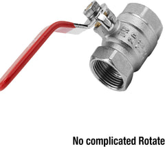 Robinet cu bilă Gardena: Robinet de evacuare pentru uz interior și exterior, filet interior pe ambele părți, filet de 26,5 mm (G 3/4 inch) (7336-20)