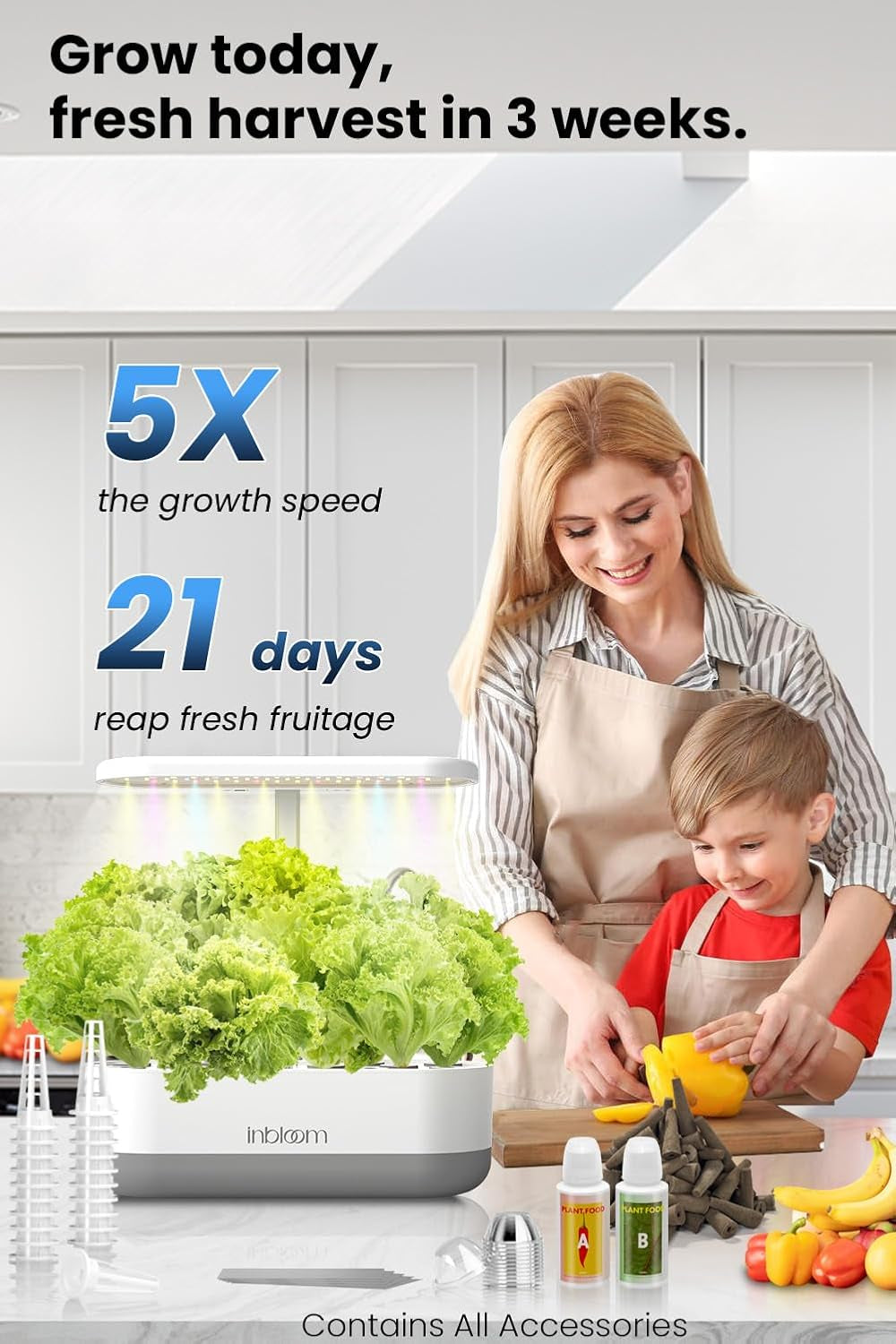 Hydroponisches Anbausystem, 12 Pods