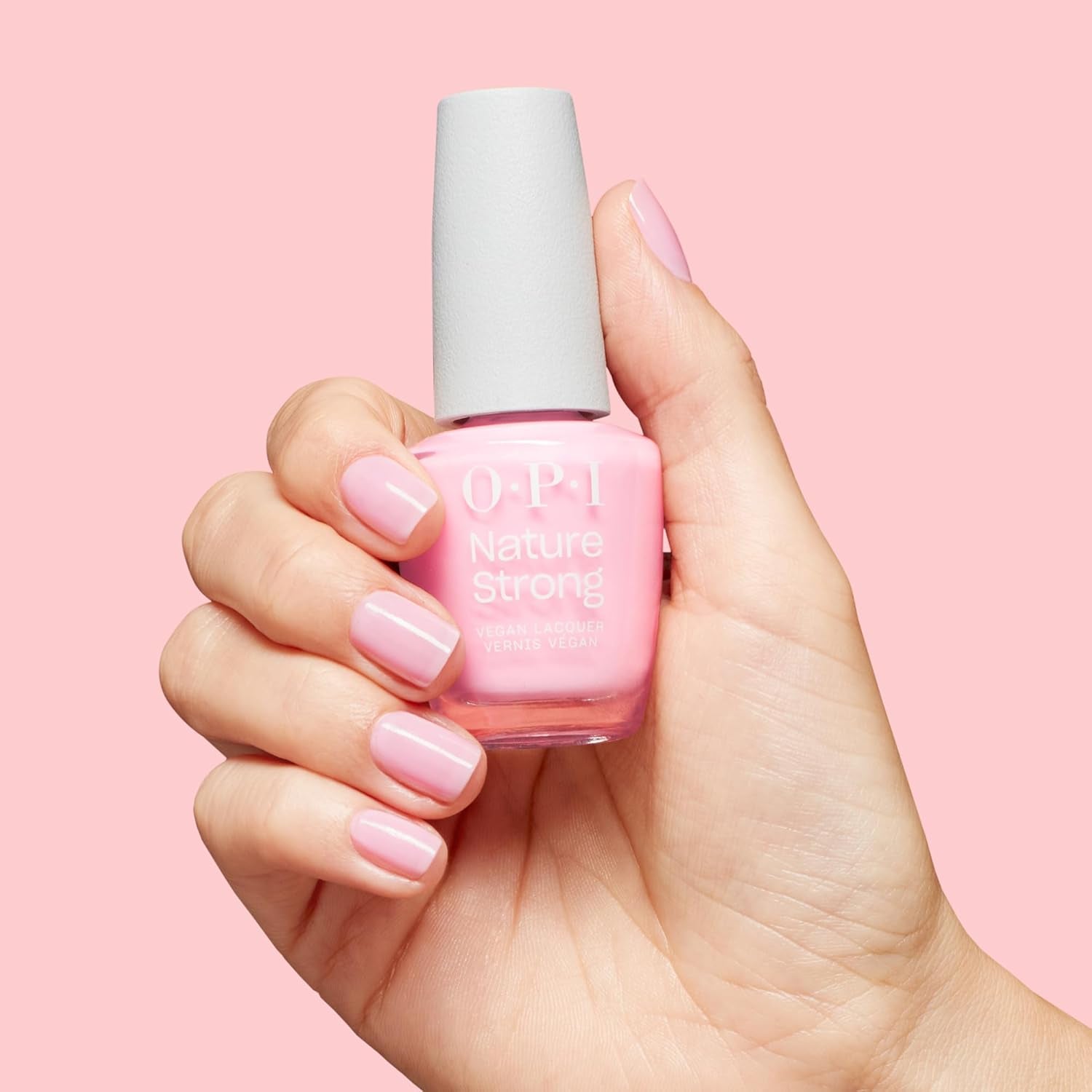 OPI Nature Strong Blossom Into Awesome – Rosa Nagellack – Intensiver Glanz und 7 Tage Halt | Langanhaltende Farbe für Ihre Nägel | 15 ml