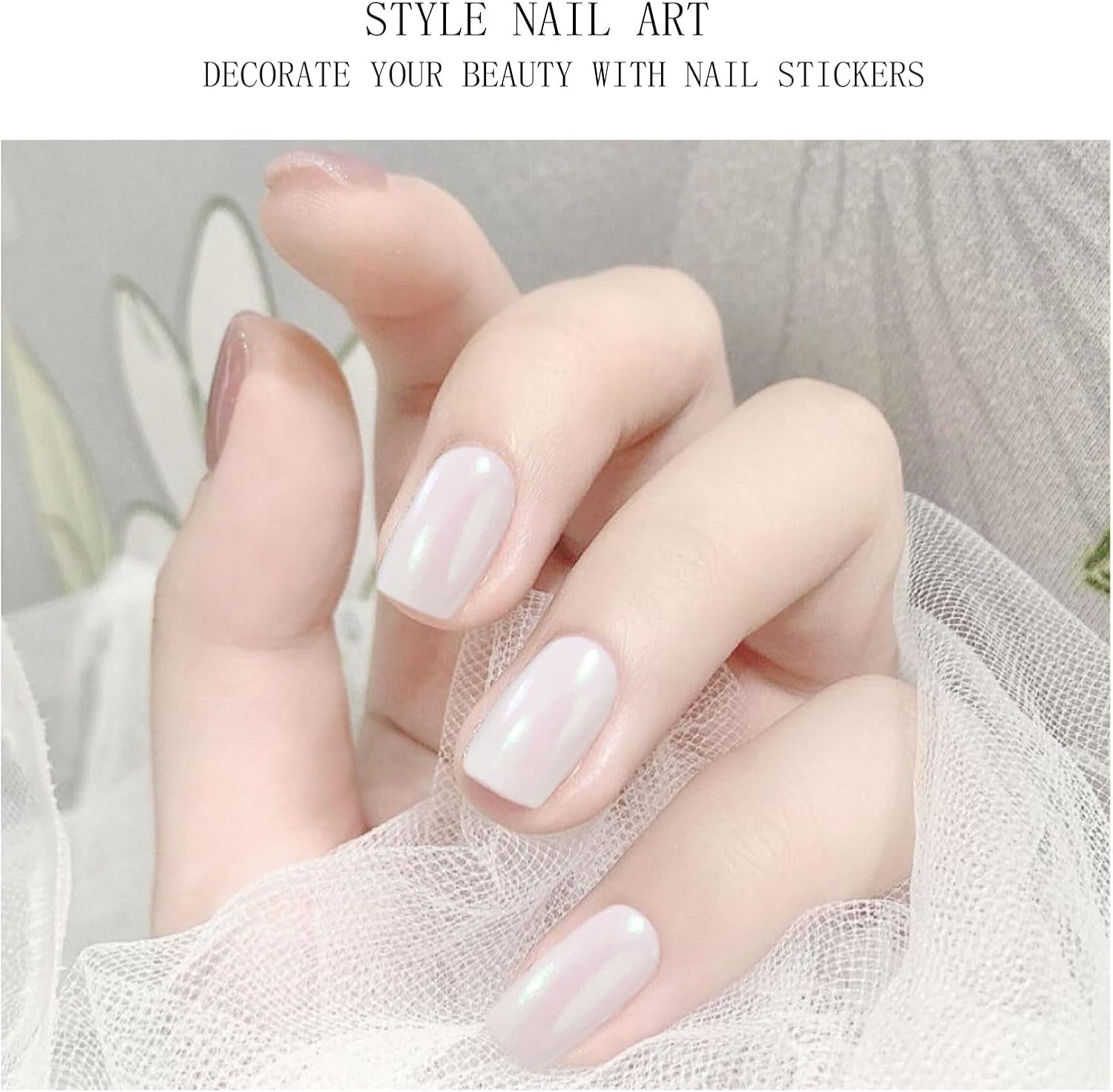 JMEOWIO folie de unghii sclipici gel folie unghii autoadezive autocolant unghii UV întărire decorare unghii design accesorii