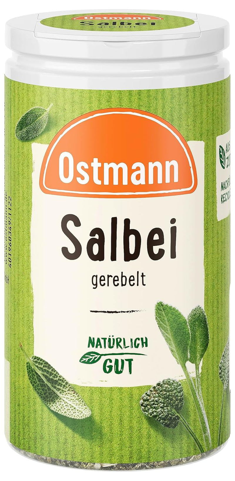 Ostmann Gewürze - Sage gerebelt | Würziges Kräuteraroma für Fleisch- und Gemüsegerichte | 10 g in der Dosis