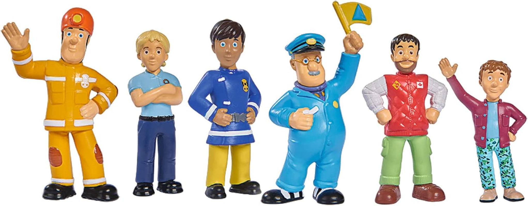 Simba 109252538 – Feuerwehrmann Sam Figuren-Set, 6 Teile, 2 sortiert, nur eine Version im Lieferumfang enthalten, 5–7 cm große Spielfiguren, ab 3 Jahren. Actionfiguren Naty Shop