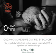 Eco by Naty, spumă de baie pentru copii, ingrediente organice pe bază de plante cu 0% parfum, hipoalergenic și testat dermatologic, flacon de 200 ml Copii - Baie si Skincare Naty Shop
