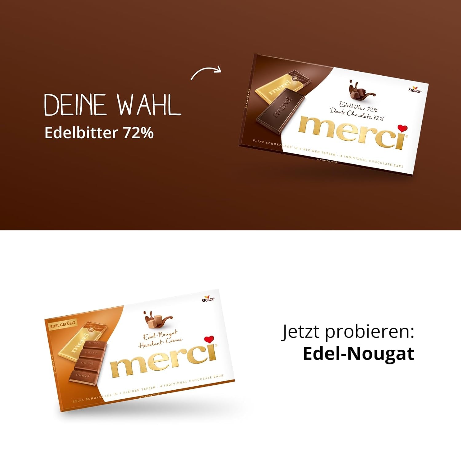 Dunkle Schokoladentafeln 72 % – 5 x 100 g – Feinste dunkle Schokoladenquadrate – Schokolade in Goldfolie verpackt