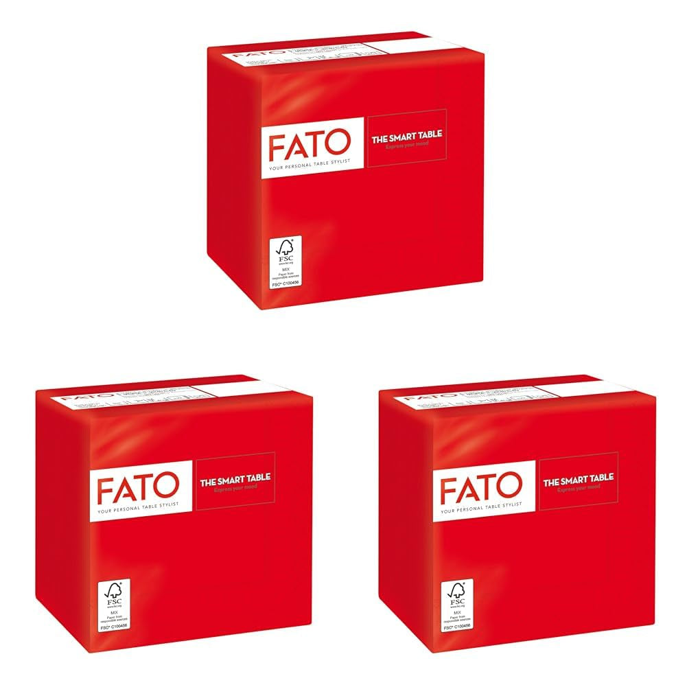 - Șervețele de hârtie de unică folosință, ideale pentru aperitive și cocktailuri, pachet cu 100 de șervețele, dimensiune 24X24, pliate 4 ori, 2 straturi, culoare roșu, 100% hârtie din celuloză pură, certificat Fsc