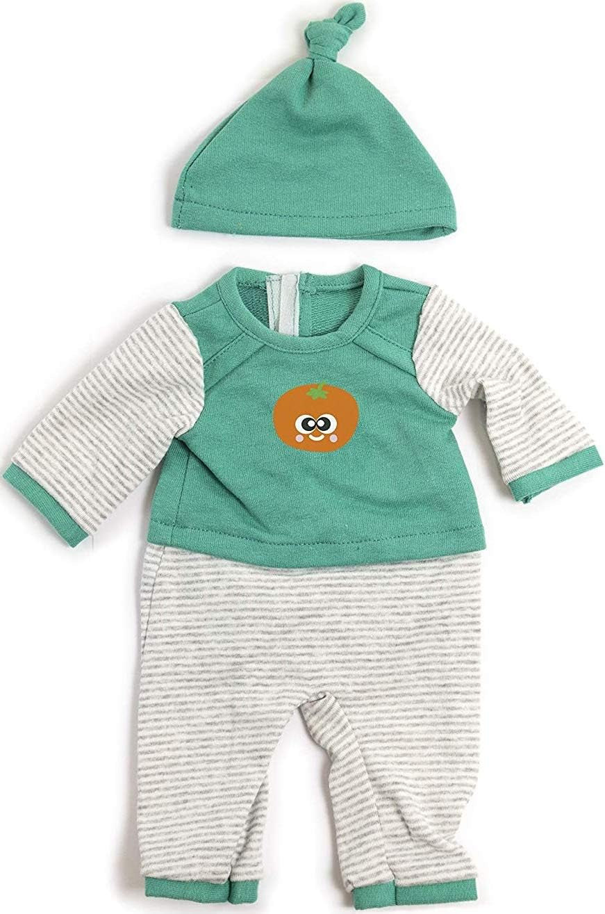Miniland Puppenkleidung Set 40cm, Pyjama mit Schlafmütze