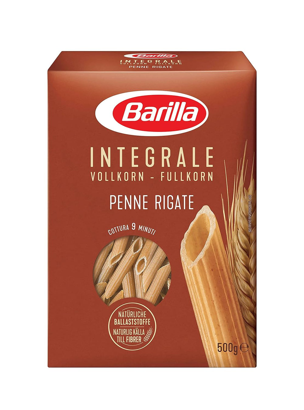 Barilla Pasta Integrale Fusilli – Grießnudeln mit Naturfasern, 500 g