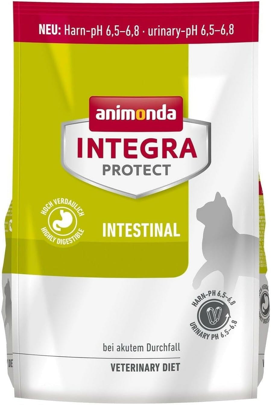 Hrană pentru pisici Intestinal (1 X 1,2Kg), recomandată de veterinari pentru diaree și vărsături, hrană de înaltă calitate pentru diaree la adulți (pachet cu 2)