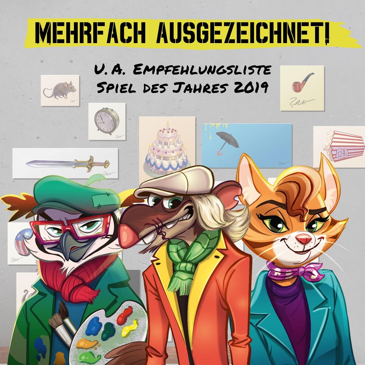 KOSMOS 683320 Belratti, Ist das Kunst oder kann das der Weg sein? Kartenspiel, kooperatives Bilder-Matching-Spiel, 3 bis 7 Spieler ab 8 Jahren