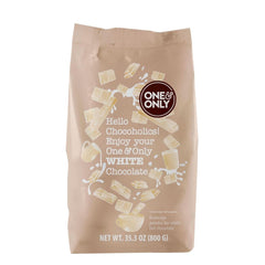 One&Only Schokoladenpulver weiß 1 kg – Getränkepulver mit feinster Kakaobutter Cacao und Hot Chocolate Naty Shop