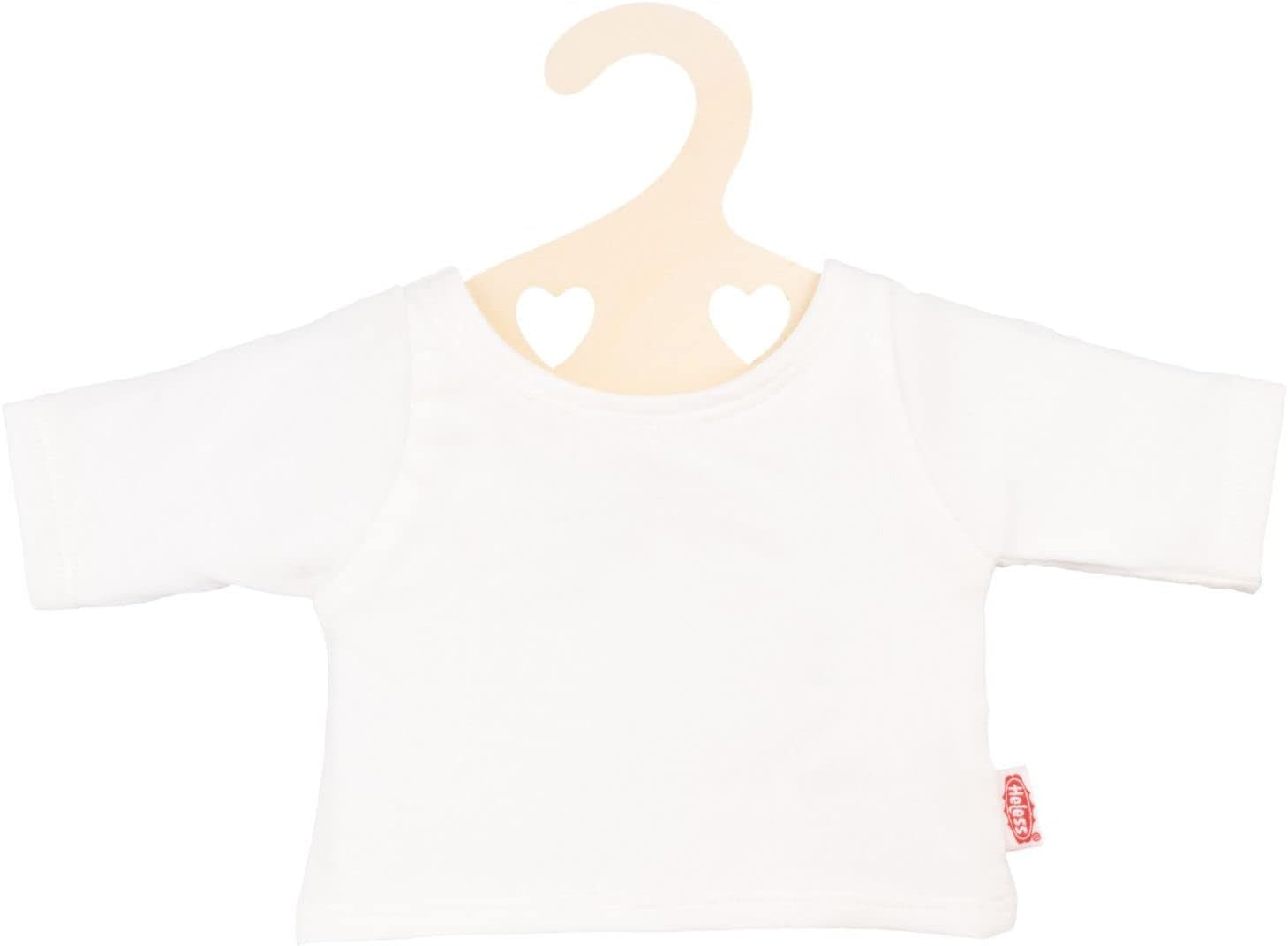 Heless 2956 - T-Shirt für Puppen in Weiß, Größe 35 - 45 cm