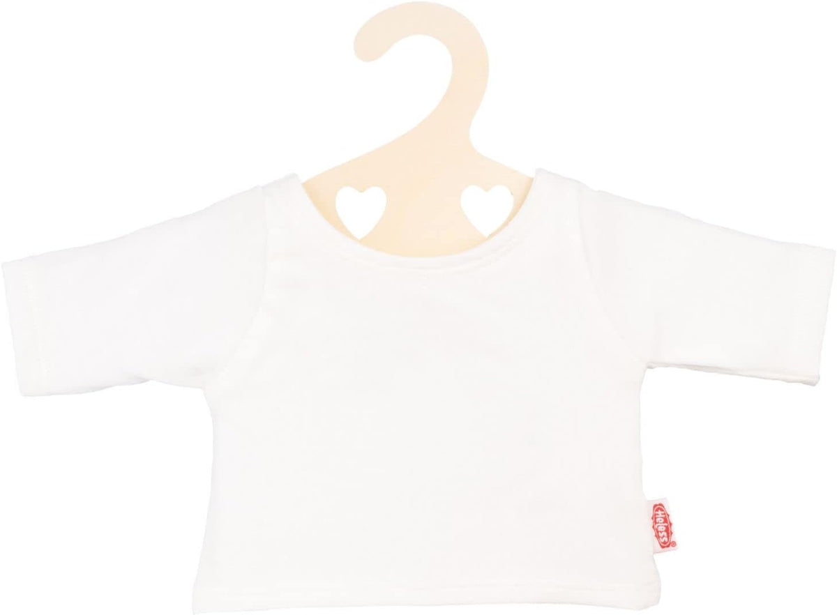 Heless 2956 - T-Shirt für Puppen in Weiß, Größe 35 - 45 cm