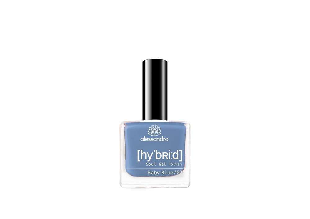 HYBRID-Nagellack alessandro Blueberry Slush – Pastellblau – Perfekte Nägel in nur 3 Schritten, ohne LED – hält bis zu 10 Tage! 8 ml