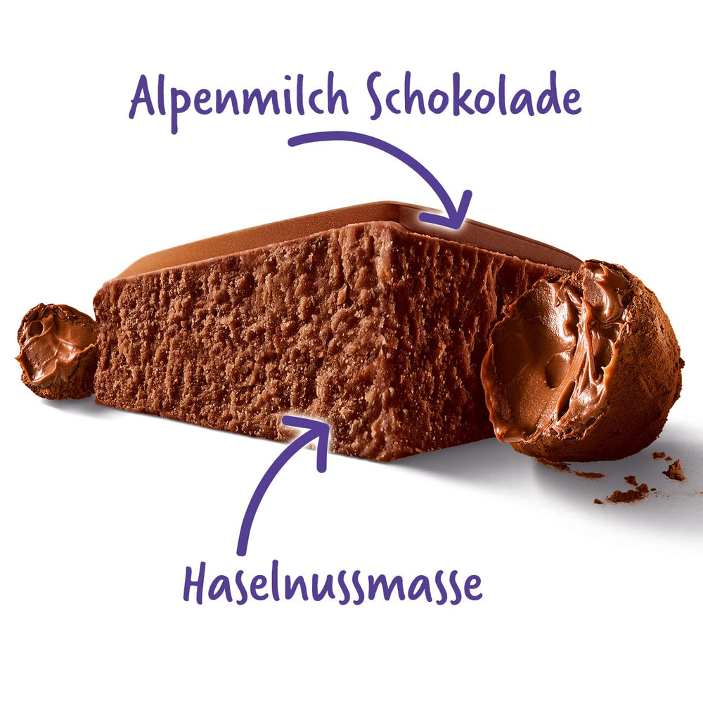 Milka MMMAX Noisette – Alpenmilchschokolade mit zart-cremiger Haselnussfüllung – 250g