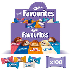 Milka Favourites, 108 einzeln verpackte Pralinen, verschiedene Sortimente, 1 kg Pralinen Naty Shop