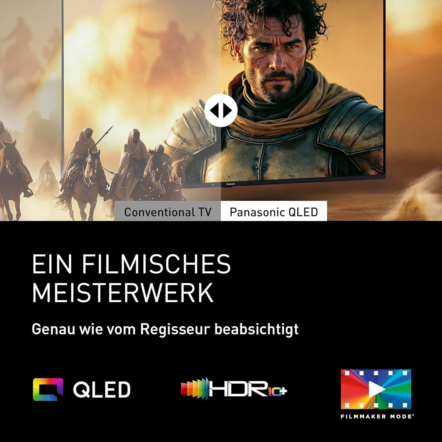 Televizor Panasonic Premium TV-50W85BEZ, seria W85B, 50 inch, televizor inteligent QLED 4K Ultra HD, 2025, 120 Hz, Fire TV, Dolby Vision și Atmos, mod Joc Extrem, Alexa, asistență Apple, Bluetooth, negru