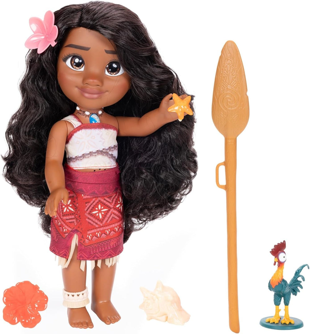 Disney - Vaiana 2 – Singende Puppe Vaiana, beweglich - Größe 35 cm – polynesisches Outfit – Frisierbares Haar – Spielzeug für Mädchen ab 3 Jahren