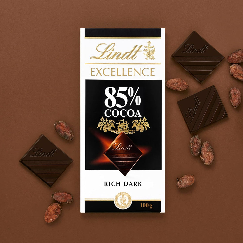 Lindt-Schokolade | Riegel EXCELLENCE 85 % Kakao | 100g | Extra dunkle Schokolade | Veganer Schokoriegel