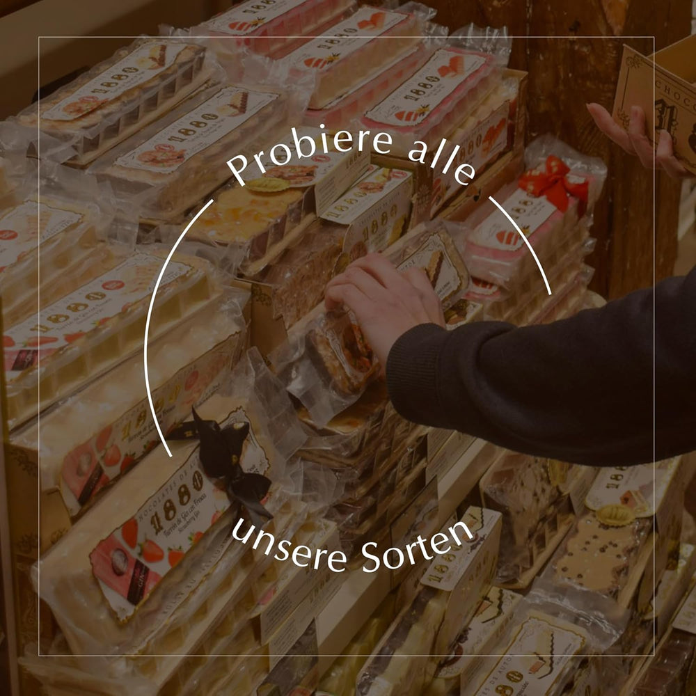 Handgefertigter Schokoladen-Pistazien-Turrón, 200 g, cremige Textur, höchste Qualität, feine Zutaten, authentischer Geschmack, der teuerste Turrón der Welt