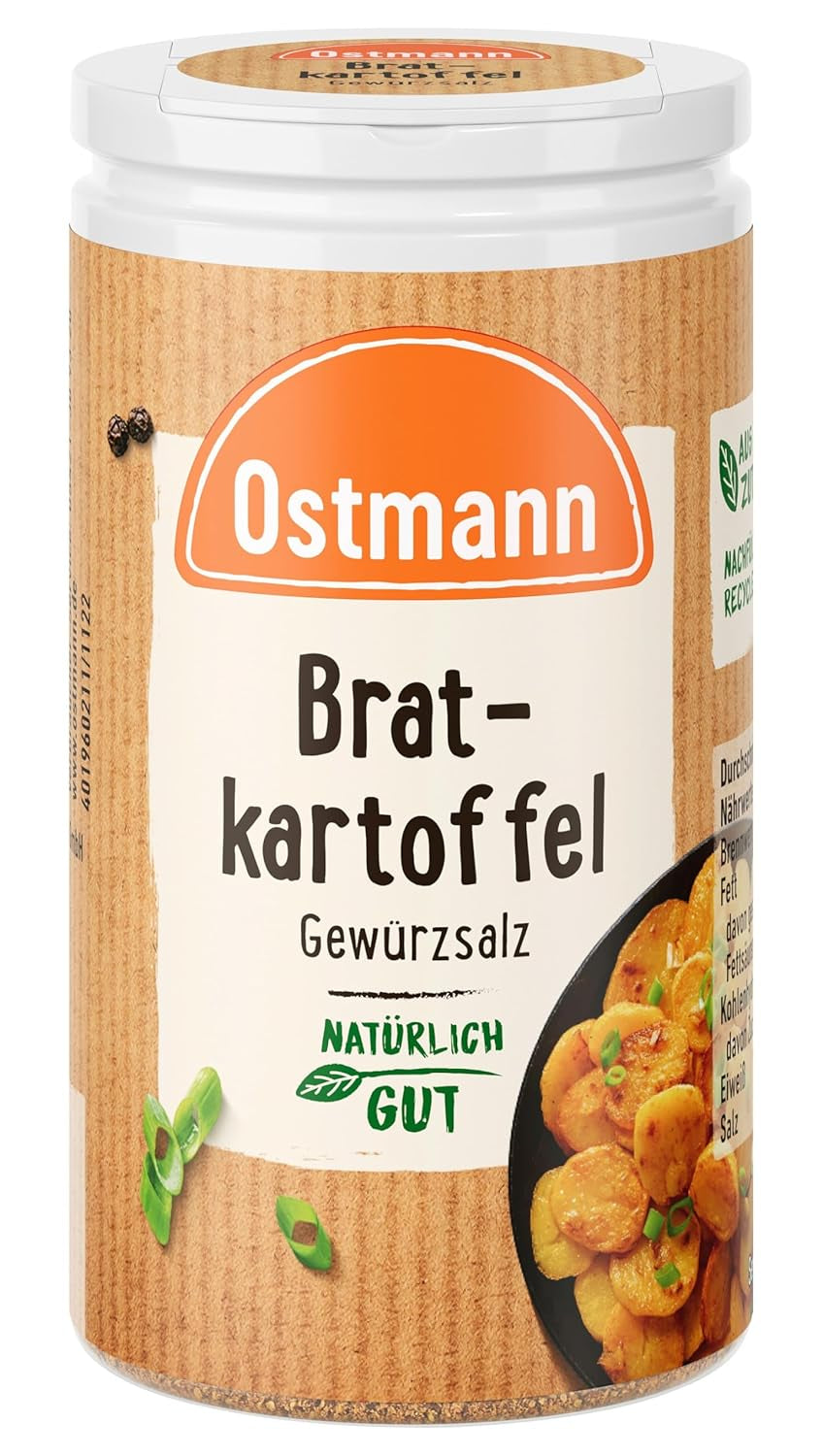 Ostmann Gewürze - Bratkartoffel Gewürzsalz | Pikant-salziges Gewürz für Kartoffelgerichte | 60 g in der Streudose