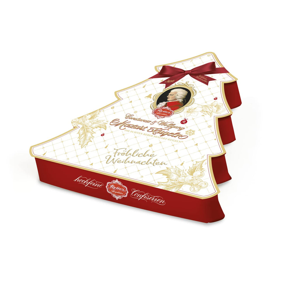 Reber Mozartkugeln mit Zartbitterschokolade, 6er Pack mit Marzipan und Nougat, vegan – 1 x 120 g