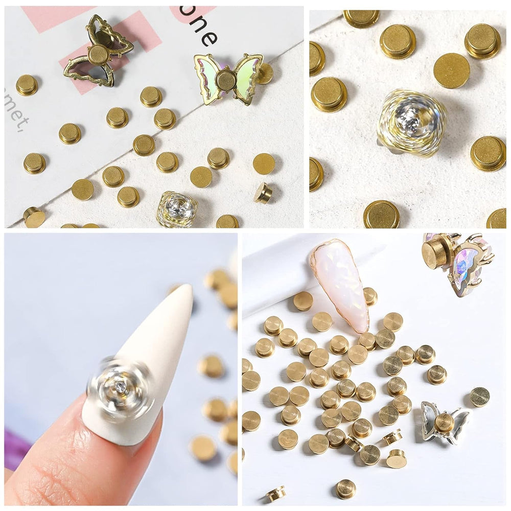 Nail Art Rotating Charm, 20 Stück Spinning Nail Charms Nail Rotating Bearing Für Nail Art Design DIY Crafting Schmuck Zubehör