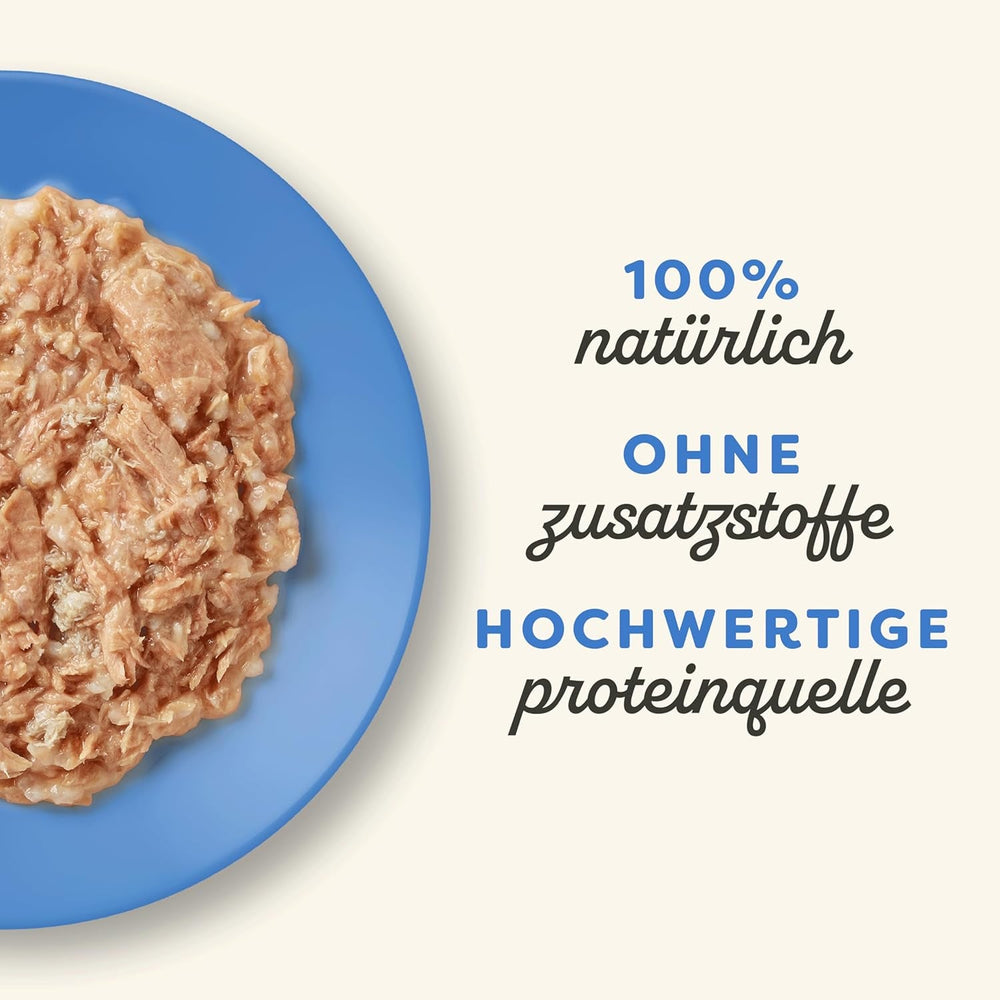 Applaws 100% natürliches Nassfutter für Katzen, Thunfischfilet mit Krabben in Brühe - Packung mit 12 x 70g Beuteln
