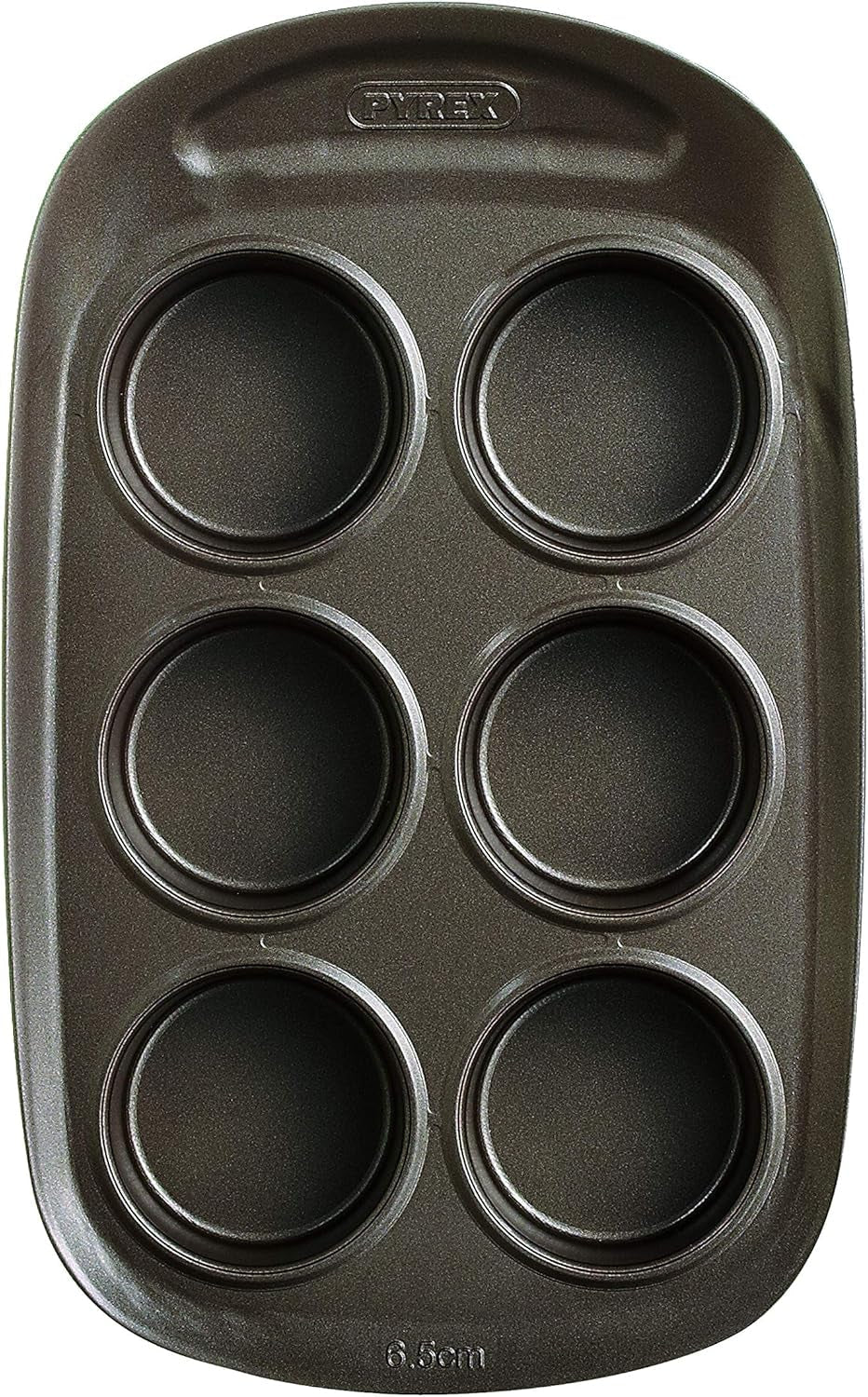 Pyrex BANDEJA 6 MAGDALENAS ASYMETRIA PX Muffinförmchen, Metall, Bunt, 6 Magdalena-Formen und Backbleche Naty Shop