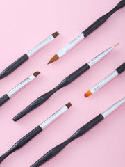 Nail Art Pinsel Set, 10Pcs Nageldesign Malerei Pinsel, Professionelle Nail Art Design Pinsel, Nail Fine Liner Pinsel, Schwarz