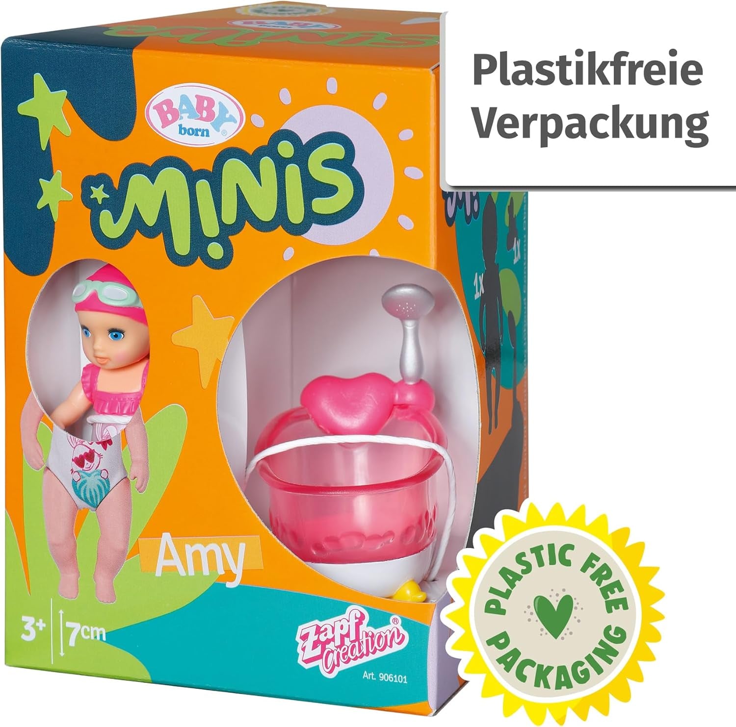 BABY Born Minis Badespielset mit Minis Amy und Duck Doll, 906101 Zapf Creation Naty Shop Puppen