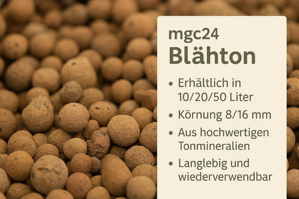 Blähton mgc24® – grobkörniges Tongranulat für Entwässerung und Hydrokultur, Körnung 8/16 mm – 10 Liter