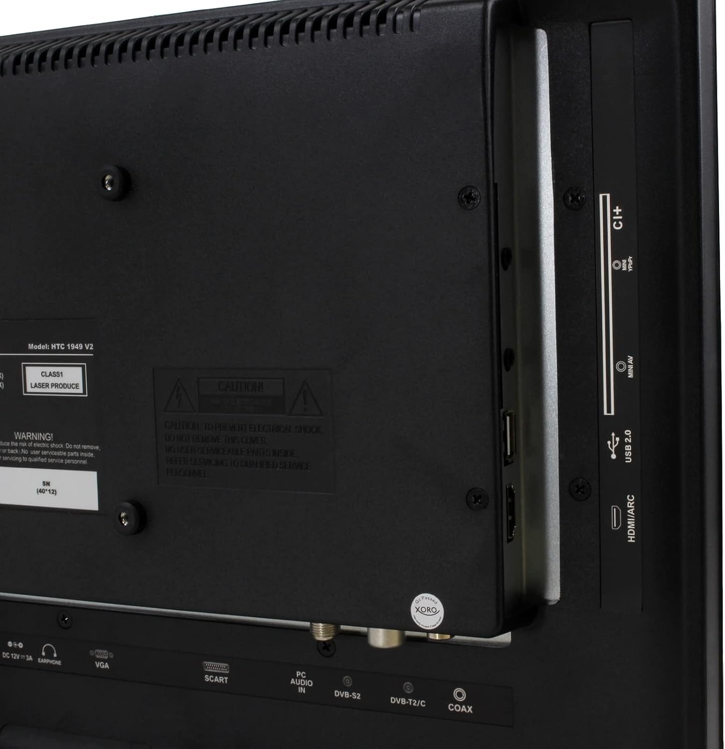 XORO HTC 1949 V2 (televizor LED de 18,5", DVD, tuner triplu (DVB-S2/T2/C), player media, CI+, DC12V)