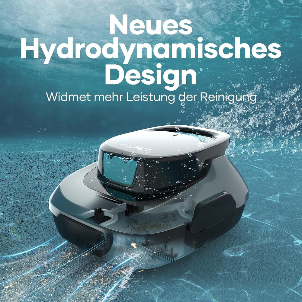 AIPER Scuba SE Poolroboter, kabelloser Poolreiniger mit Akku, 90 Minuten Reinigungszeit, automatische Reinigung mit Selbstparkfunktion, leichter Poolreiniger, ideal für Pools mit flachem Boden