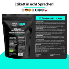 Bio-Kokoszucker, Karamellgeschmack, 1,5 kg Süßstoffe Naty Shop