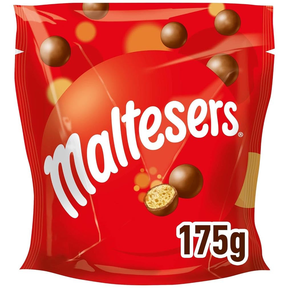 Maltesers Schokoladenkugeln mit knusprigem und leichtem Kern, luftiger Schokoladensnack, 1 Packung (1 x 175 g)