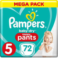 Pampers Baby-Dry Windeln, Größe 8, 43 Windeln, ab 19 kg, Jumbo+ Packung