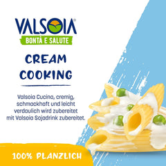 Condisoia-Creme, ideale Kochcreme für Menschen mit Laktoseintoleranz, Veganer und Vegetarier, vielseitig in der Küche einsetzbar, 6 x 200 g