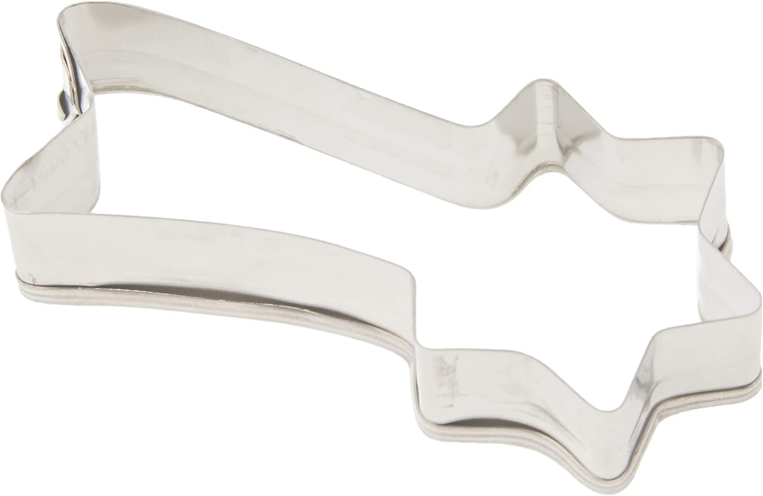 Formă de biscuiți Zenker în formă de stea căzătoare, formă de biscuiți de Crăciun, formă de biscuiți pentru biscuiți și fondant, formă de biscuiți de înaltă calitate, ajutor de bucătărie din oțel inoxidabil, culoare: argintiu