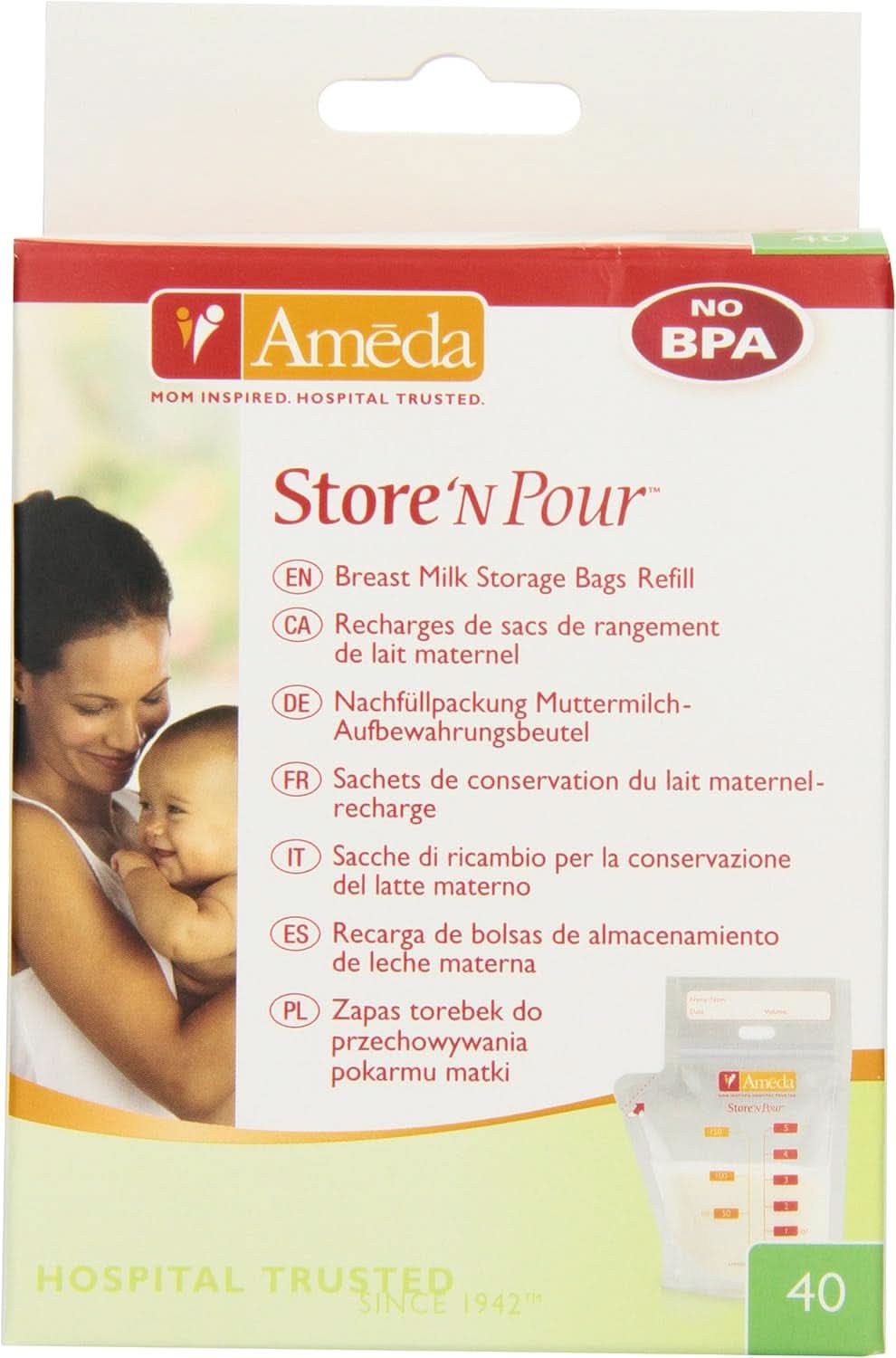 Beutel für Muttermilch - 40 Stück Lebensmittel- und Stillzubehör Bebe Naty Shop