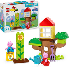 LEGO DUPLO Peppa's Garden With Tree House: Toy Tree, Set de învățare pentru preșcolari de construit și reconstruit cu 2 figuri, Idee de cadou pentru copii de la 2 ani, băieți și fete 10431 Seturi de constructie Besuche den LEGO-Store Titlu implicit