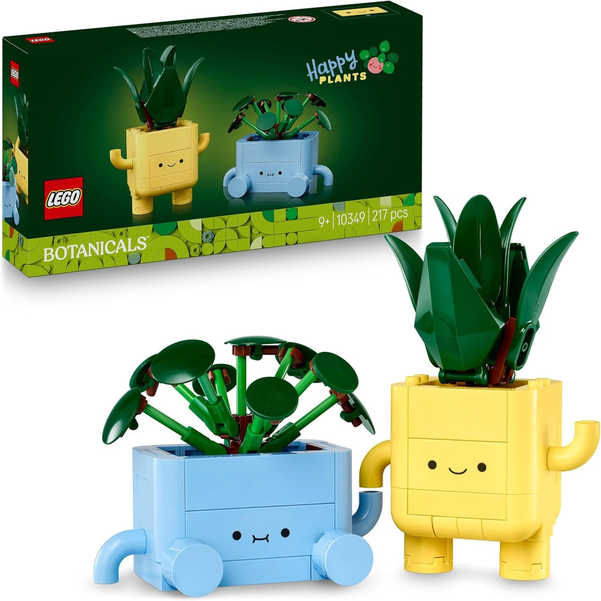 LEGO Botanicals Happy Plants – DIY-Set für Kinder mit 2 künstlichen Blumen und 2 bunten Blumentöpfen mit Cartoon-Gesichtern – Geschenkidee für Mädchen ab 9 Jahren – 10349 Bausets Besuche den LEGO-Store Standardtitel