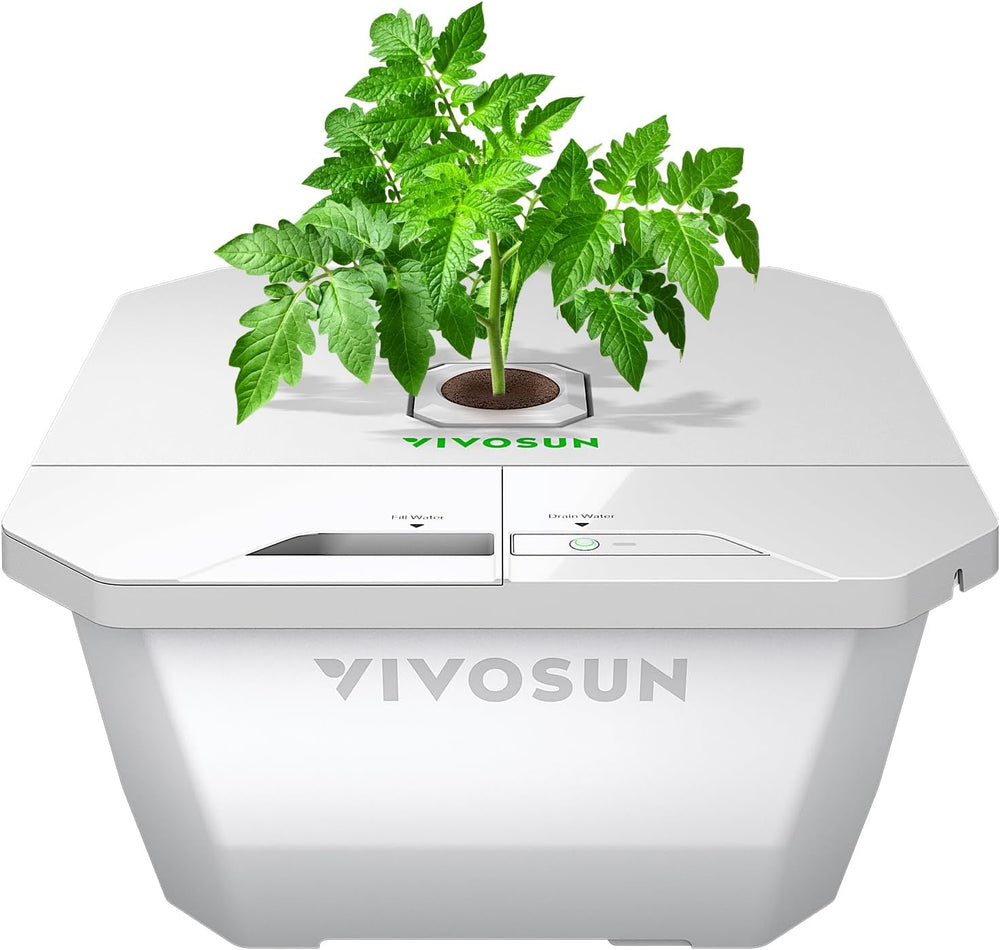 VGrow All-in-One Smart Grow Box, professionelles System mit Samsung LM301H EVO Grow Lampe, fortschrittliches Zirkulations- und Belüftungssystem, Bewässerung, Nährstoffversorgung für Hydrokulturen in Innenräumen