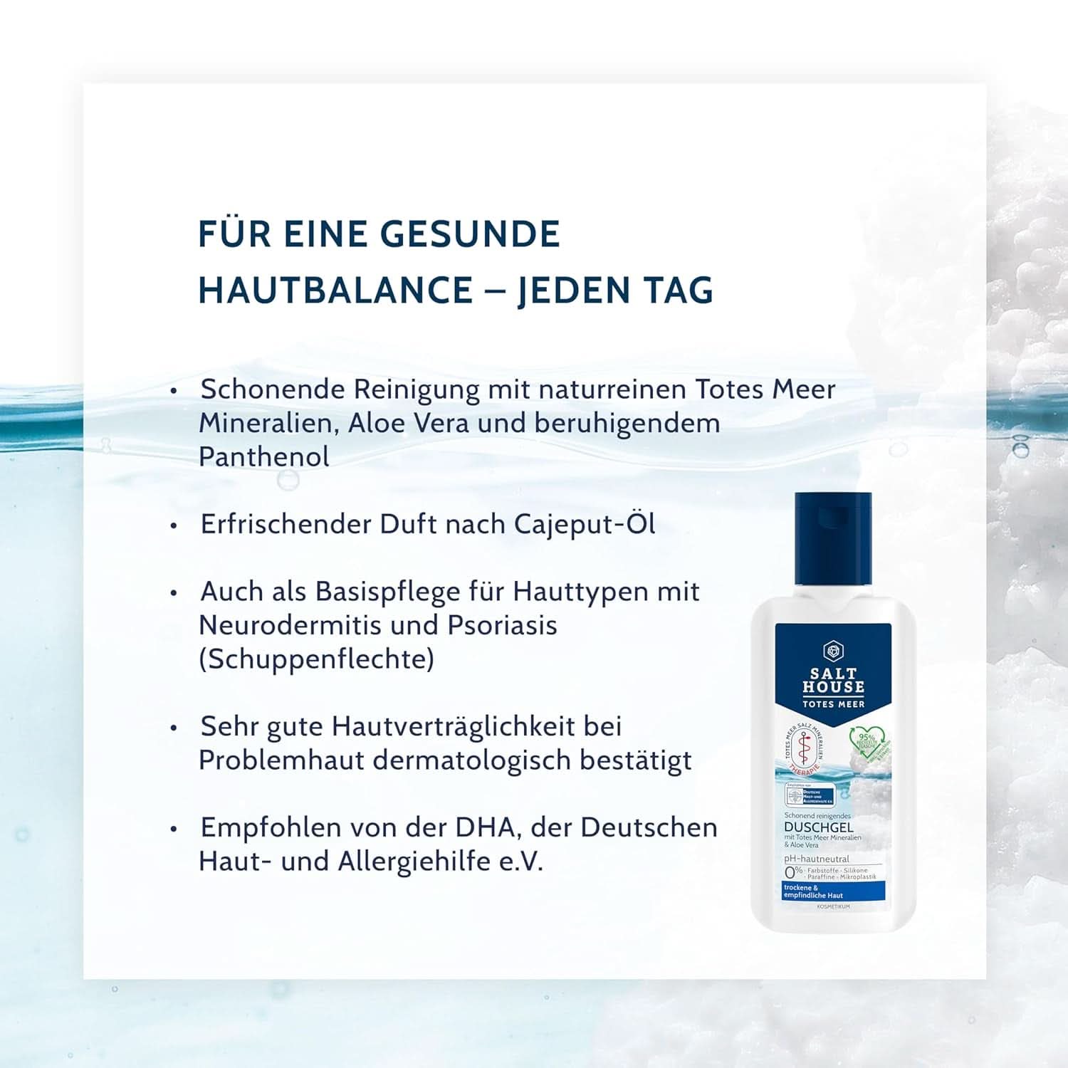 Salthouse Dead Sea Therapy, Duschgel mit Aloe Vera, 250 ml Naty Shop Dusche und Bad
